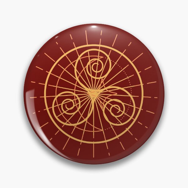 Aperçu de l'œuvre Motif de lune et de soleil en spirale celtique sur le rouge créée et vendue par Miatopia.