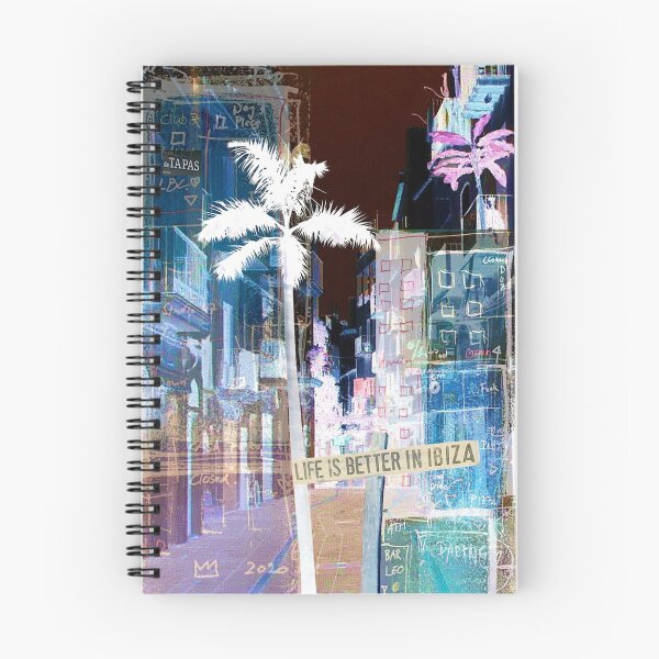 Item preview, Ibiza Eivissa Pop Art Funky Palmtree Old Town Wanderlust Modern Art Collage designed and sold by ExquisiteShots.