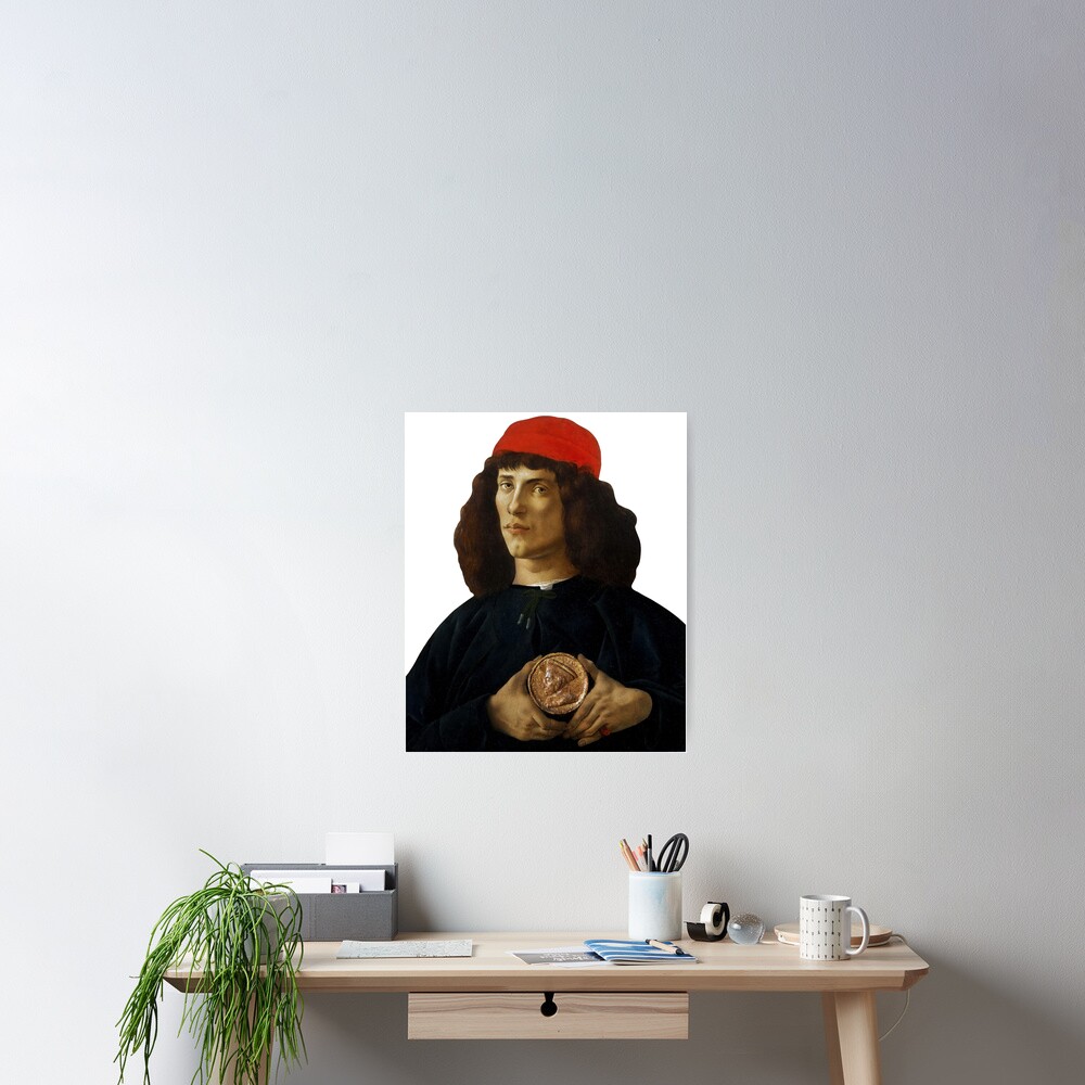 Poster « Sandro Botticelli Portrait Dun Homme Avec Une Médaille De