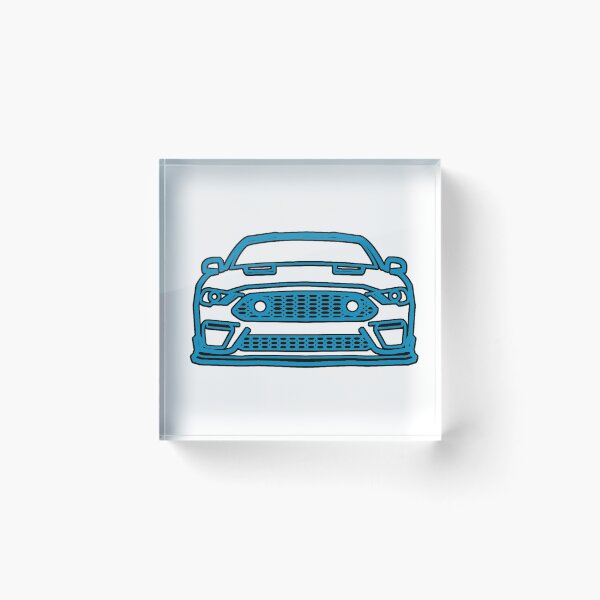 Item preview, 2021 Mustang Mach1 Outline in Velocity Blue designed and sold by FabFreakShop.