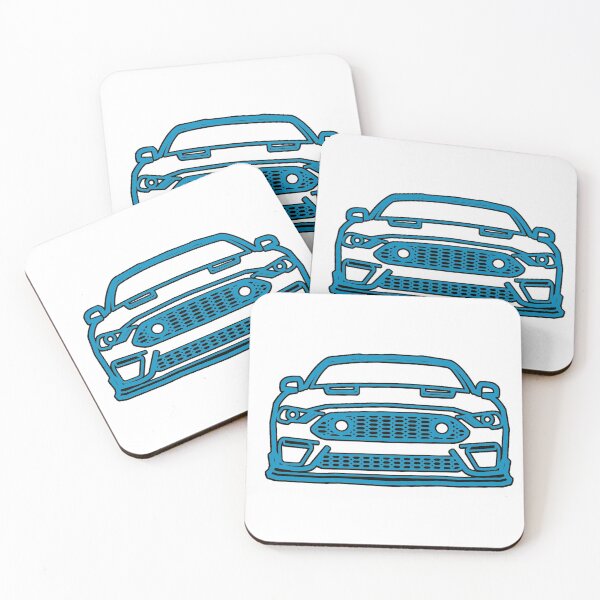 Item preview, 2021 Mustang Mach1 Outline in Velocity Blue designed and sold by FabFreakShop.
