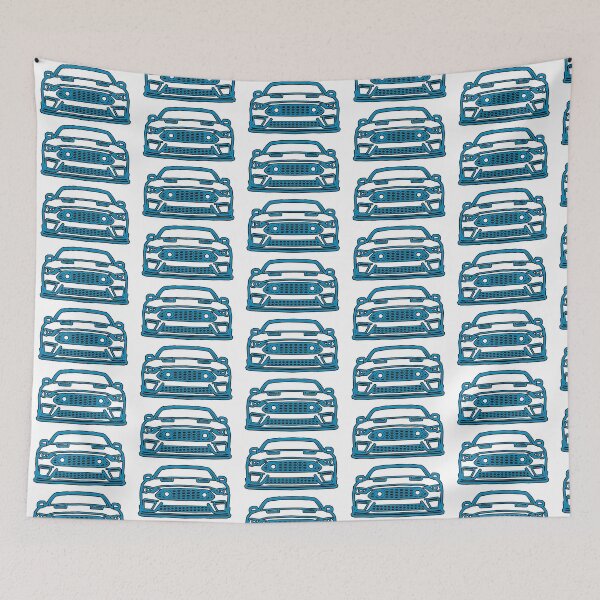 Item preview, 2021 Mustang Mach1 Outline in Velocity Blue designed and sold by FabFreakShop.