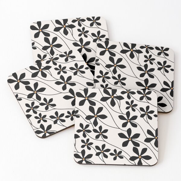 Item preview, Chic Floral Flow in Black and Ivory designed and sold by meggydesigns.
