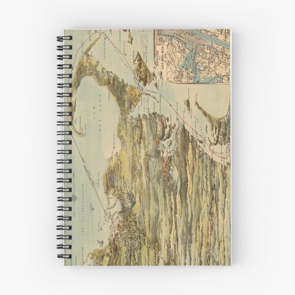 Item preview, Vintage Cape Cod and NYC Steamboat Route Map designed and sold by BravuraMedia.