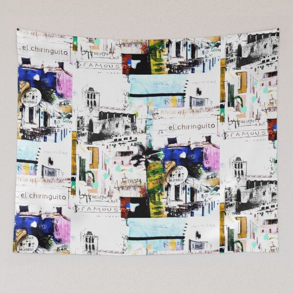 Item preview, Ibiza Urban Pop Art Funky City Eivissa Old Town designed and sold by ExquisiteShots.