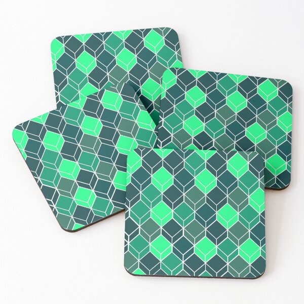 Item preview, Green Cuboidal Material Design Work designed and sold by Carbonbubble.