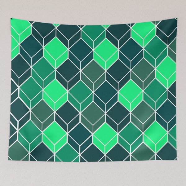 Item preview, Green Cuboidal Material Design Work designed and sold by Carbonbubble.