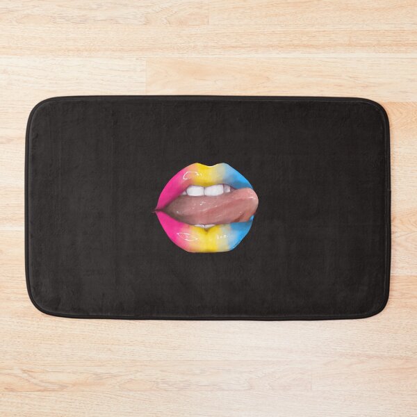 Item preview, Pansexual LGBTQ Pride Rainbow Shiny Tongue Lips  designed and sold by TunafishArt.