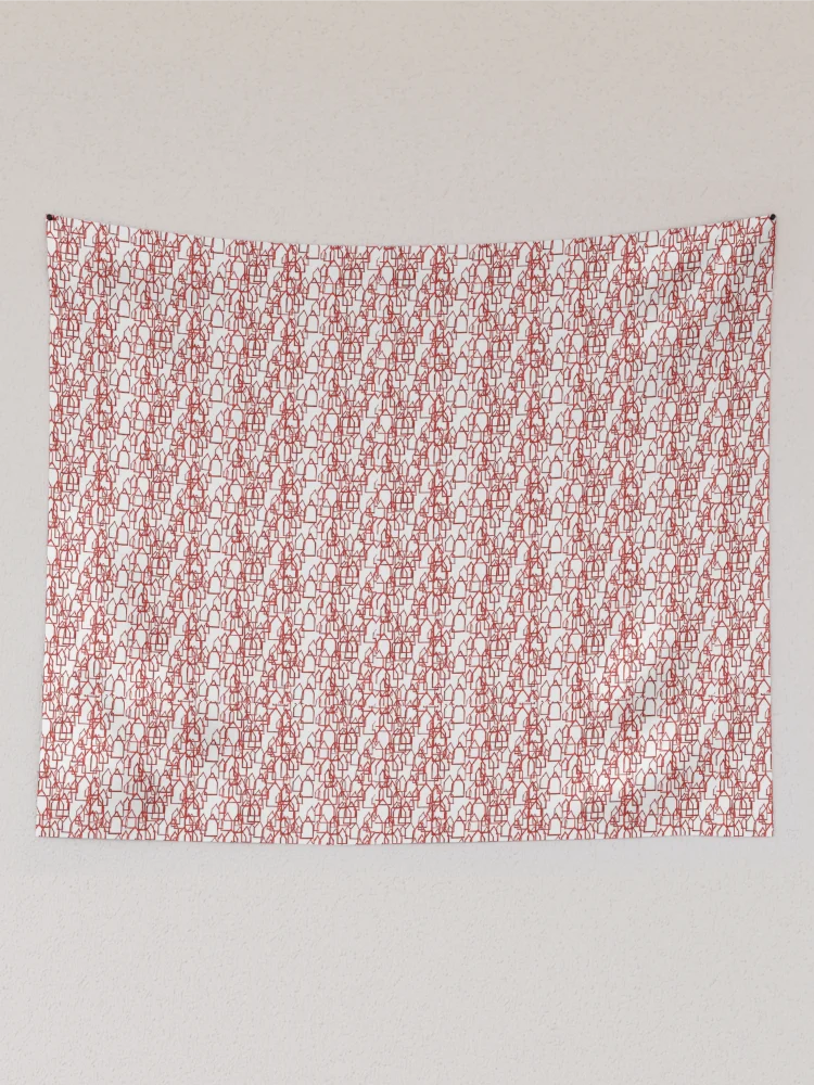 Thumbnail 2 of 3, Tapestry, Triangular Rouge  designed and sold by RubyPrintDesign.
