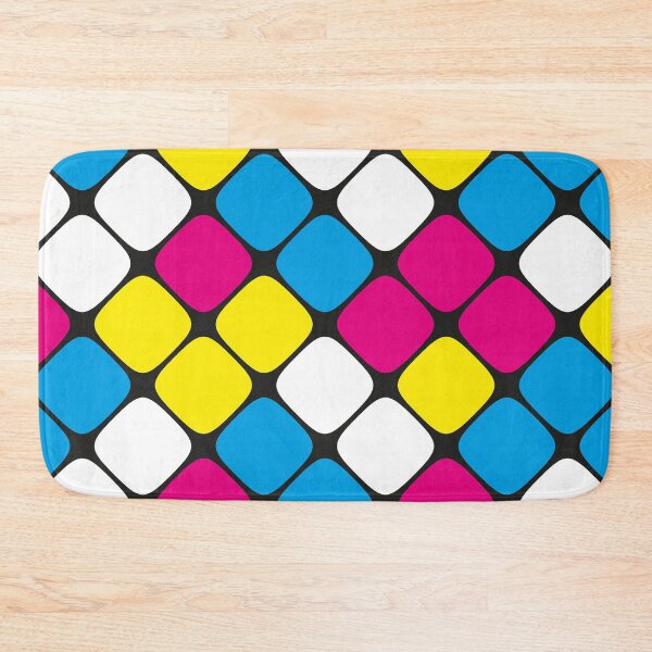 Item preview, Diagonal Squircle Pattern (CMYK Colours) designed and sold by John Uttley.