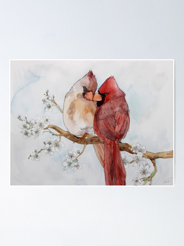 Lovely Cardinals Poster for Sale by JulianneEleanor