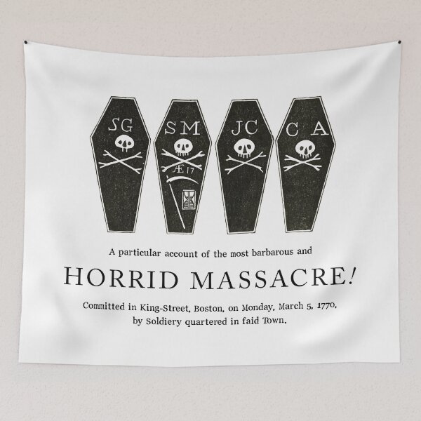 Item preview, The Boston Massacre (Newspaper illustration from March 1770) - White designed and sold by franklinprintco.