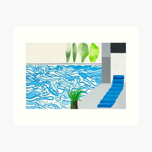 Aperçu de l'œuvre the painting david swimming poll créée et vendue par queengutkowski.