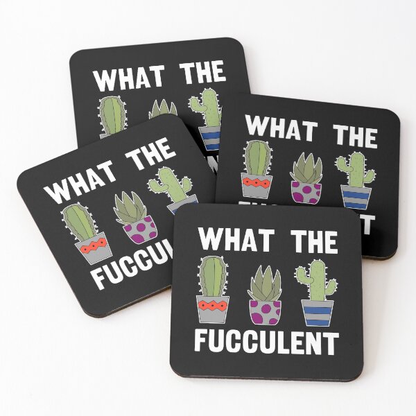 Item preview, What The Fucculent Funny Succulent Cactus Pun designed and sold by designandclouds.