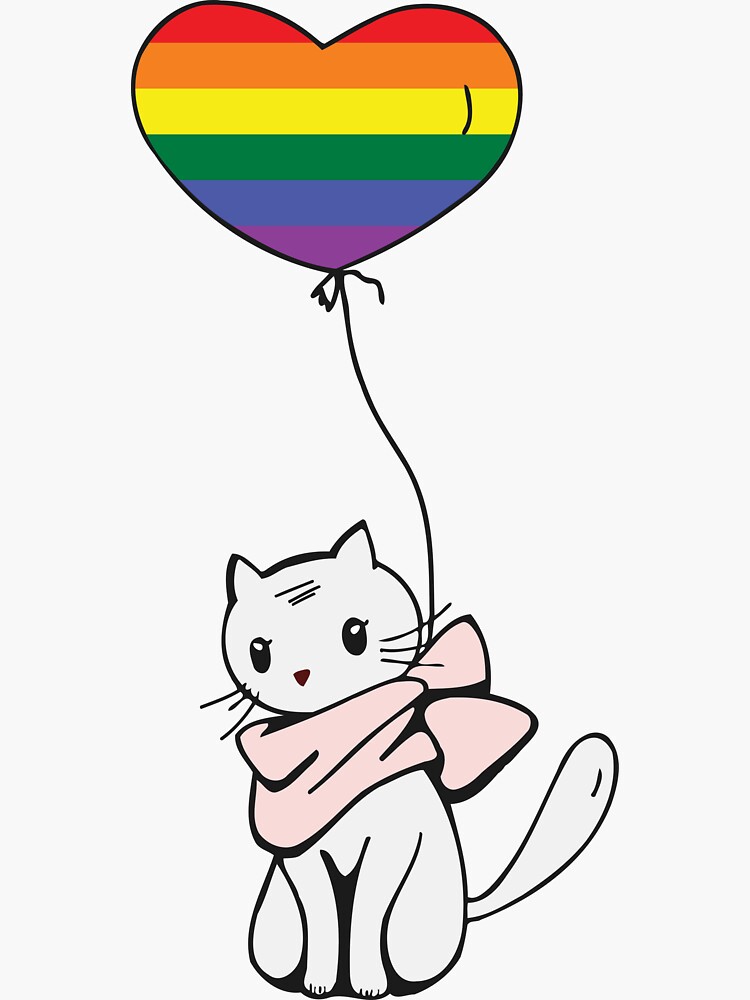 Lgbtq Pride Month Cat Pride Sticker For Sale By Kickwear Com Redbubble