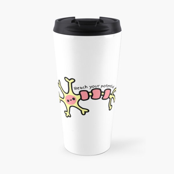 Reach your potential - Cute Neuron - Psychology Design Travel Coffee Mug