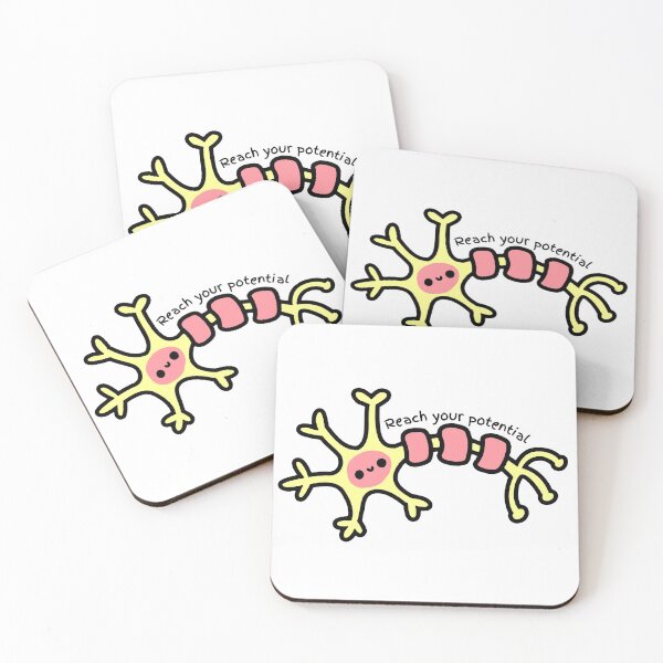 Item preview, Reach your potential - Cute Neuron - Psychology Design designed and sold by Psychologist's Inventory.