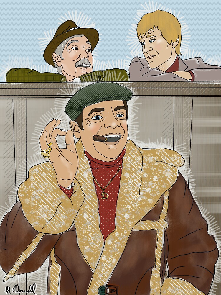 "Only Fools and Horses Del Boy, Rodney and Grandad" Sticker by VerdunandDusted Redbubble