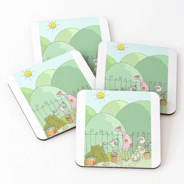 Item preview, The grandmother waters the plants in the mountains designed and sold by VanDesBois.