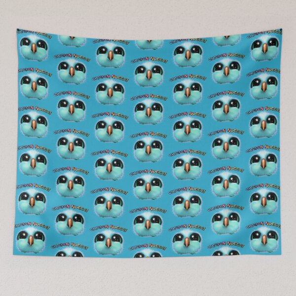 Item preview, A cyan blue, wide eyed, adorable, and colorful chicks  designed and sold by iduzarts.