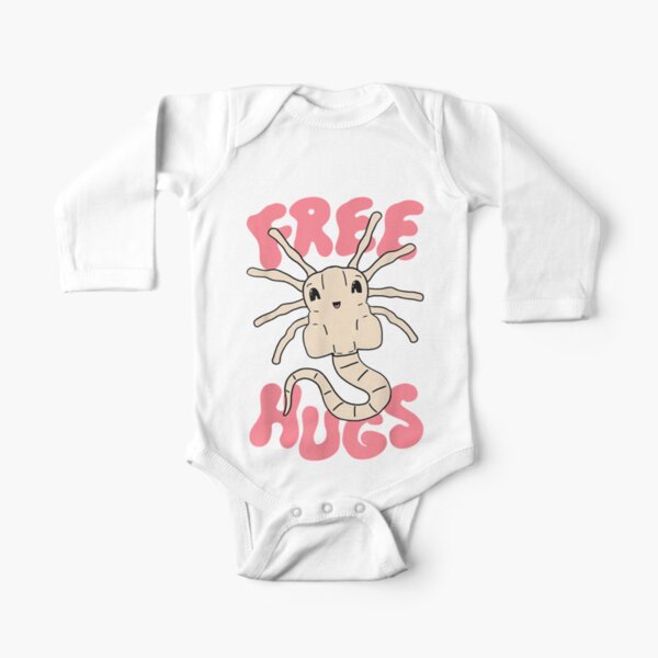 Alien Xenomorph Free Hugs  Long Sleeve Baby One-Piece