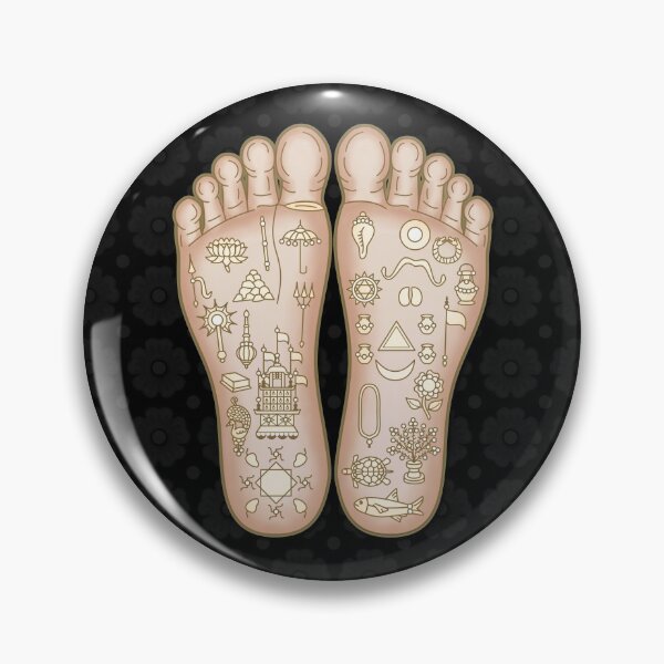 Item preview, The Lotus Feet of Sri Chaitanya - black designed and sold by GundicaArt.