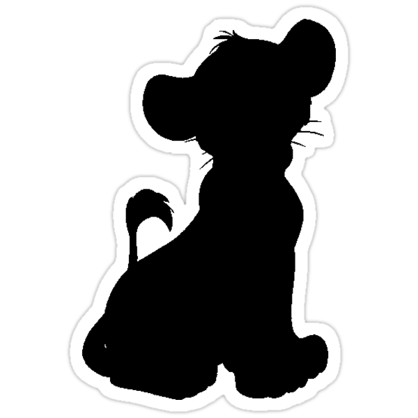 Download "Simba Silhouette" Stickers by rebeccab27 | Redbubble