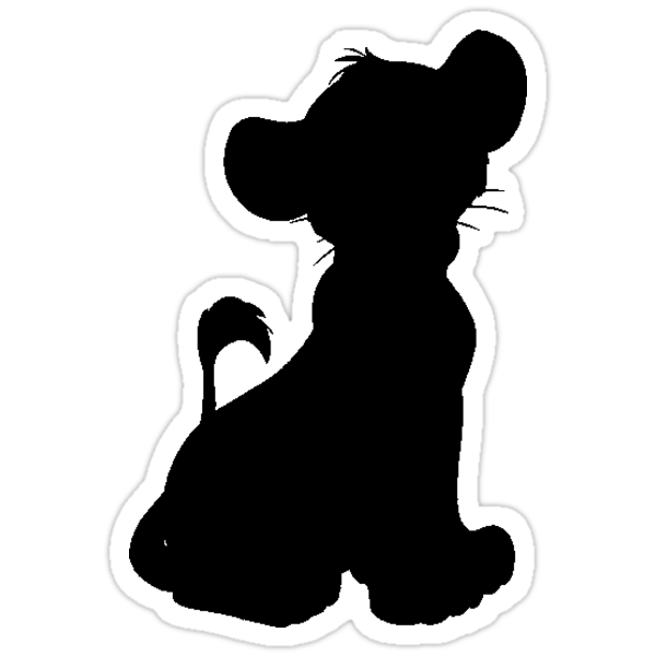 Download "Simba Silhouette" Stickers by rebeccab27 | Redbubble