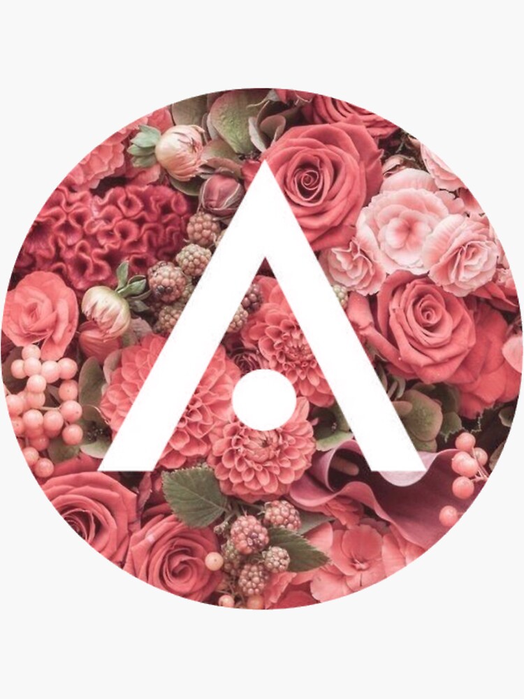 "Pink Flowers Aveda Logo" Sticker for Sale by Dalaura Redbubble