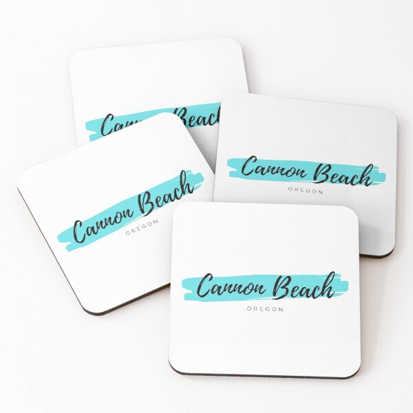 Item preview, Cannon Beach Oregon - Turquoise Blue Minimalistic Sea Resort Design designed and sold by Vintage-TM.