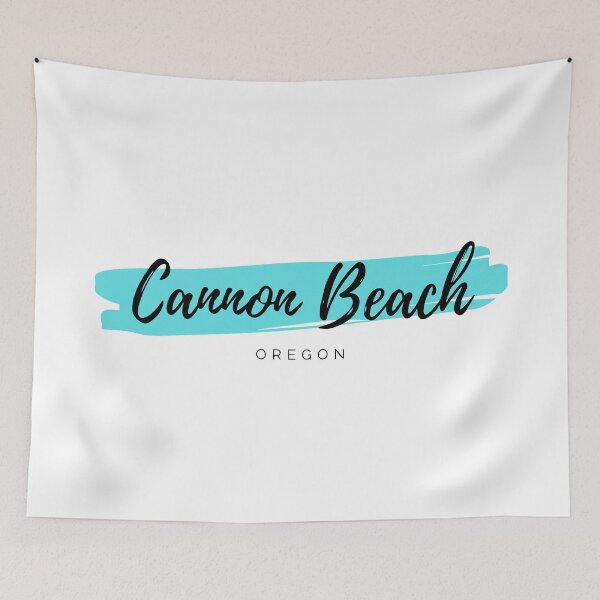 Item preview, Cannon Beach Oregon - Turquoise Blue Minimalistic Sea Resort Design designed and sold by Vintage-TM.