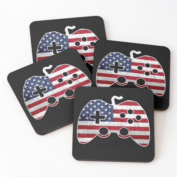 Item preview, Video Gamer 4th of July American flag gaming controller funny video games lover patriotic gift vintage  designed and sold by alenaz.