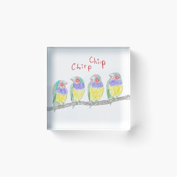 Item preview, Chirp chirp gouldian finch birds designed and sold by orangerinka.