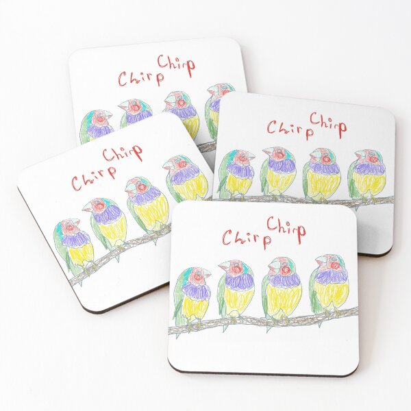 Item preview, Chirp chirp gouldian finch birds designed and sold by orangerinka.
