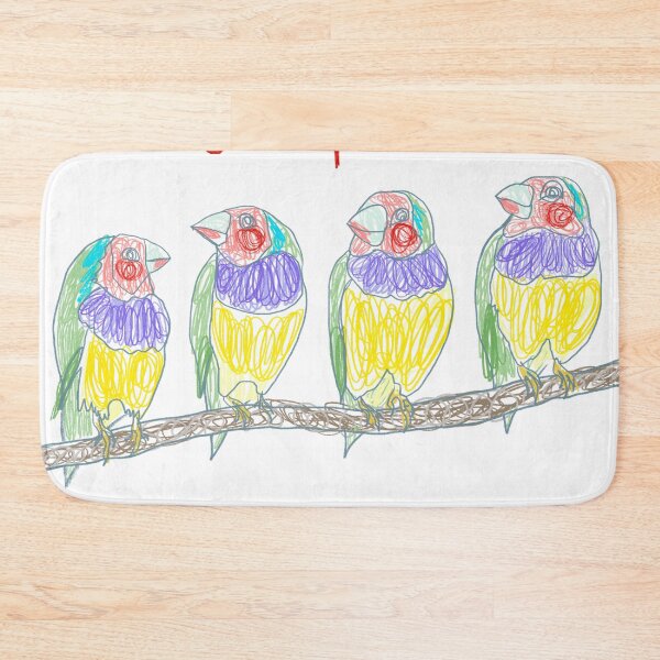 Item preview, Chirp chirp gouldian finch birds designed and sold by orangerinka.