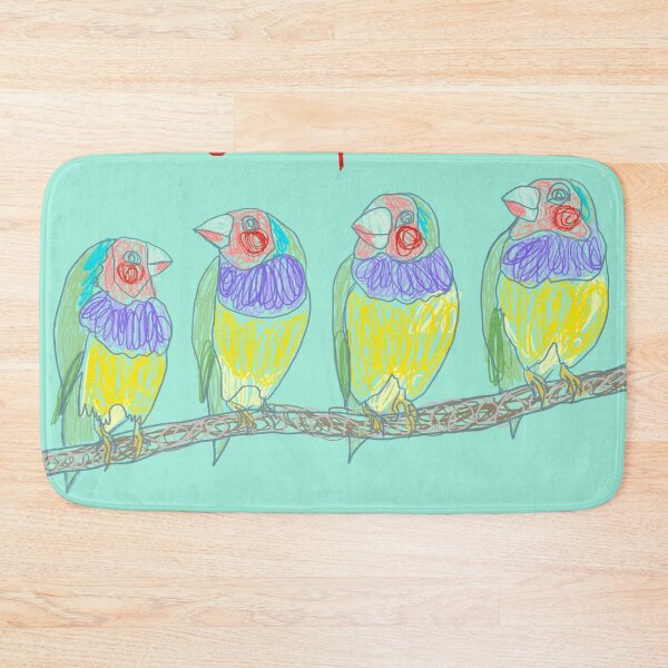 Item preview, Chirping gouldian finch birds designed and sold by orangerinka.