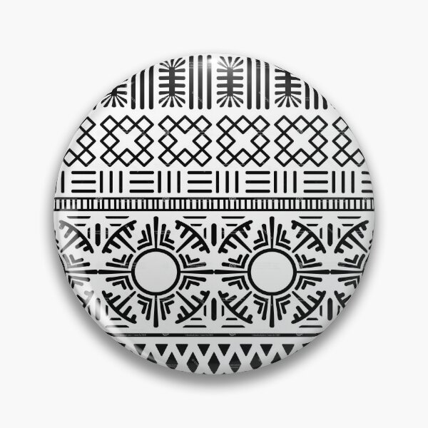 Item preview, Black and white Kitenge pattern designed and sold by RICO ANIMATIONS.