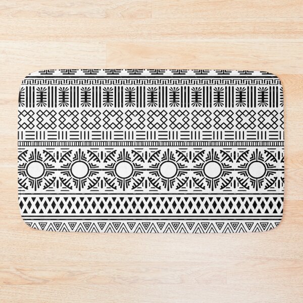 Item preview, Black and white Kitenge pattern designed and sold by RICO ANIMATIONS.