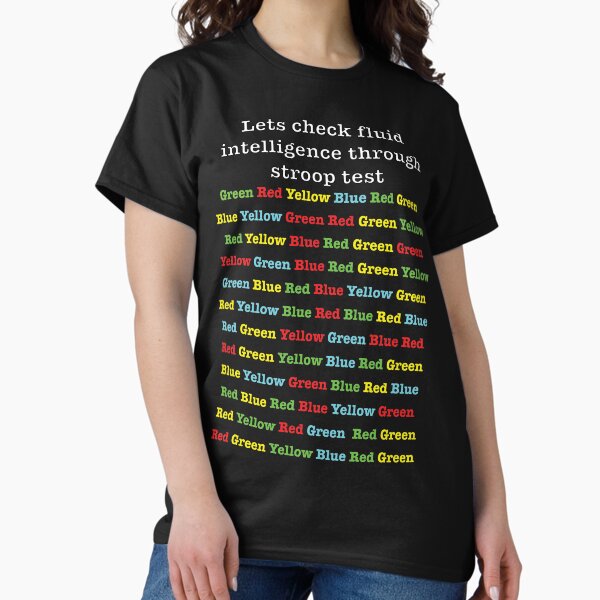 Vista previa del artículo con la obra «Camiseta Stroop», diseñado y vendido por Topdesigner-rb.