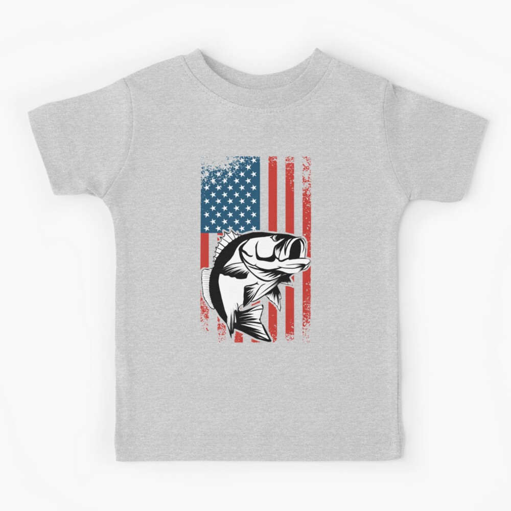  Fishing Camouflage US American Flag Bass Fish Fisherman Camo T- Shirt : Clothing, Shoes & Jewelry