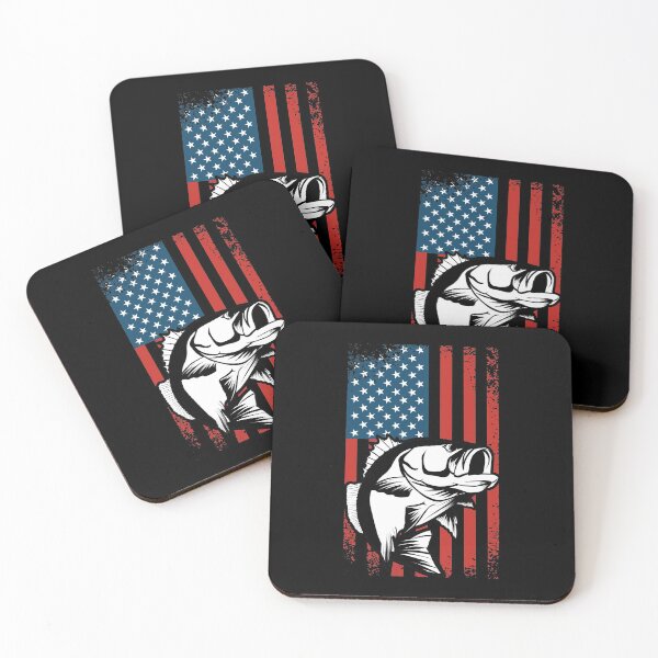 Item preview, USA flag bass fishing, stars and stripes, american flag fishing, fish, patriot, hunting designed and sold by InkyJack.