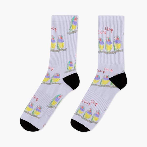 Item preview, Chirping gouldian finch birds light purple designed and sold by orangerinka.