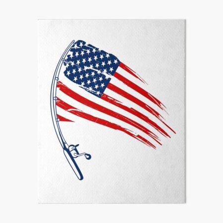 USA flag fishing, stars and stripes, american flag fishing, fish, patriot,  hunting Art Board Print for Sale by InkyJack