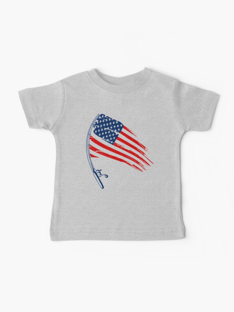 USA flag fishing, stars and stripes, american flag fishing, fish, patriot,  hunting Baby T-Shirt for Sale by InkyJack