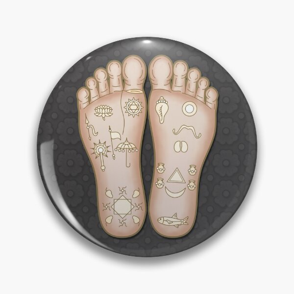 Item preview, The Lotus Feet of Sri Krishna - grey designed and sold by GundicaArt.