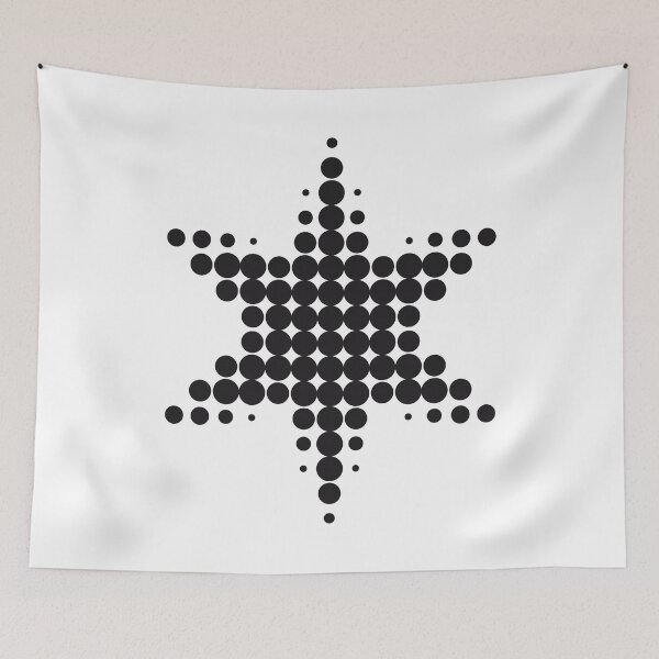 Item preview, STAR / Black Dotted Raster / Minimalistic Art designed and sold by in-vectors.