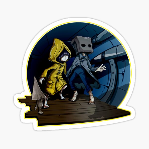 mono and six nightmares game ,Mono the nightmare watercolor game , six and mono Sticker