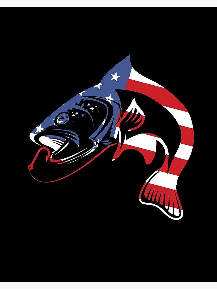 USA flag bass fishing, stars and stripes, american flag fishing