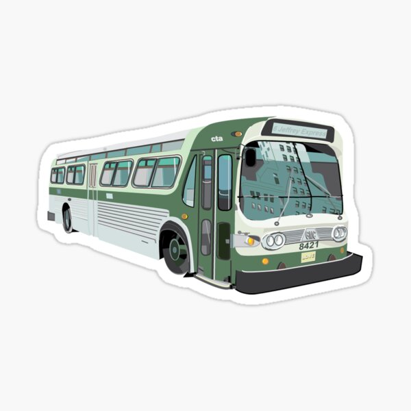 Old School CTA bus Sticker