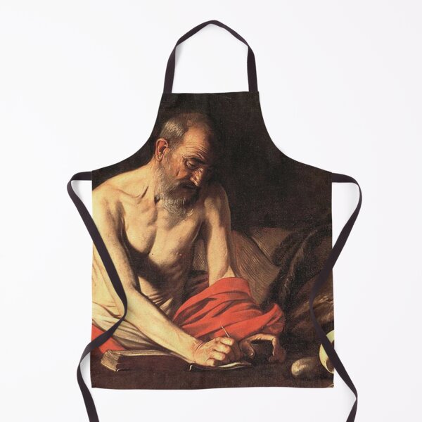Item preview, Jerome Valletta writing with a skull next to him by Caravaggio designed and sold by Vintage Designs +.